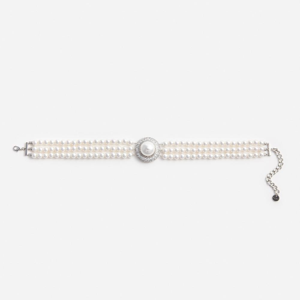 Self Portrait Small Crystal Pearl Choker JEWELLERY