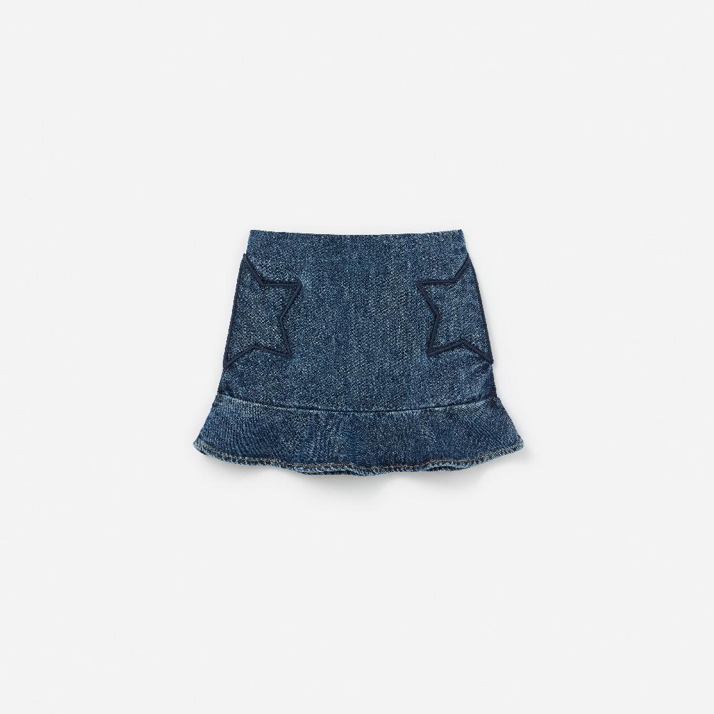 self portrait Star Denim Skirt KIDS