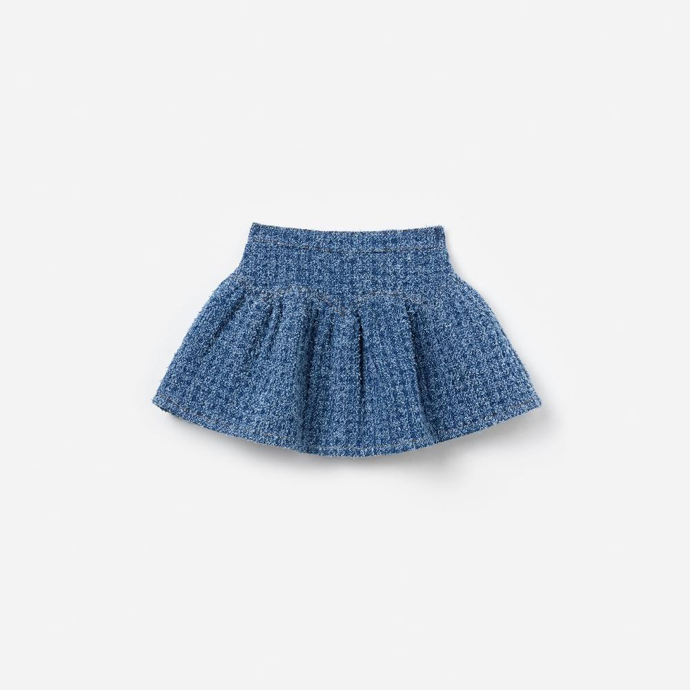 self portrait Textured Denim Skirt KIDS