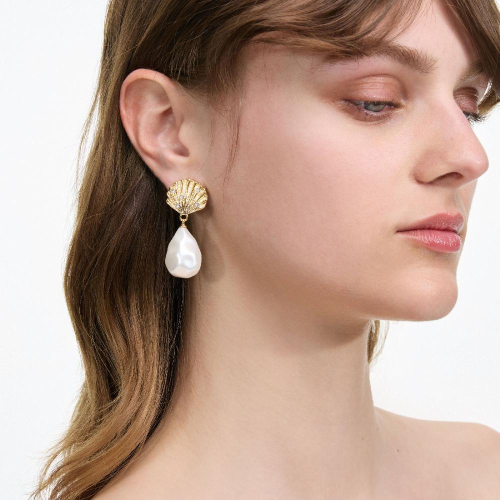 Self Portrait Tiered Shell Earrings JEWELLERY