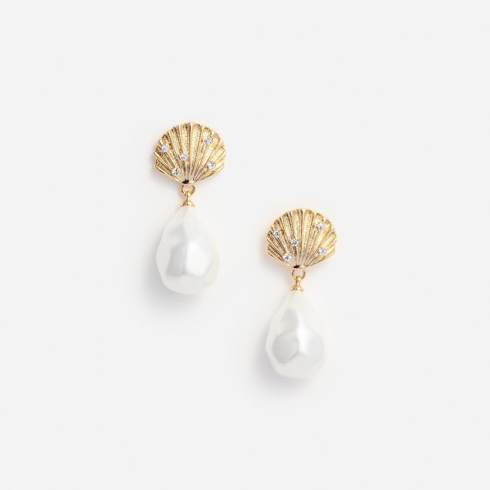 self portrait Tiered Shell Earrings JEWELLERY