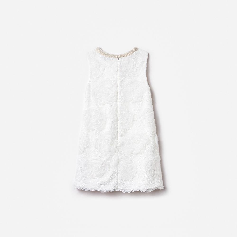 Self Portrait White 3D Lace Dress KIDS