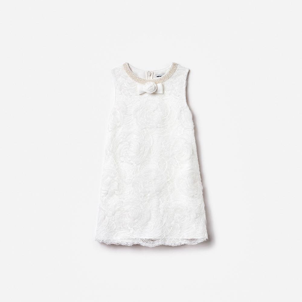 self portrait White 3D Lace Dress KIDS