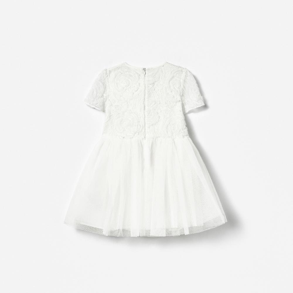 Self Portrait White Lace Bow Detail Dress KIDS