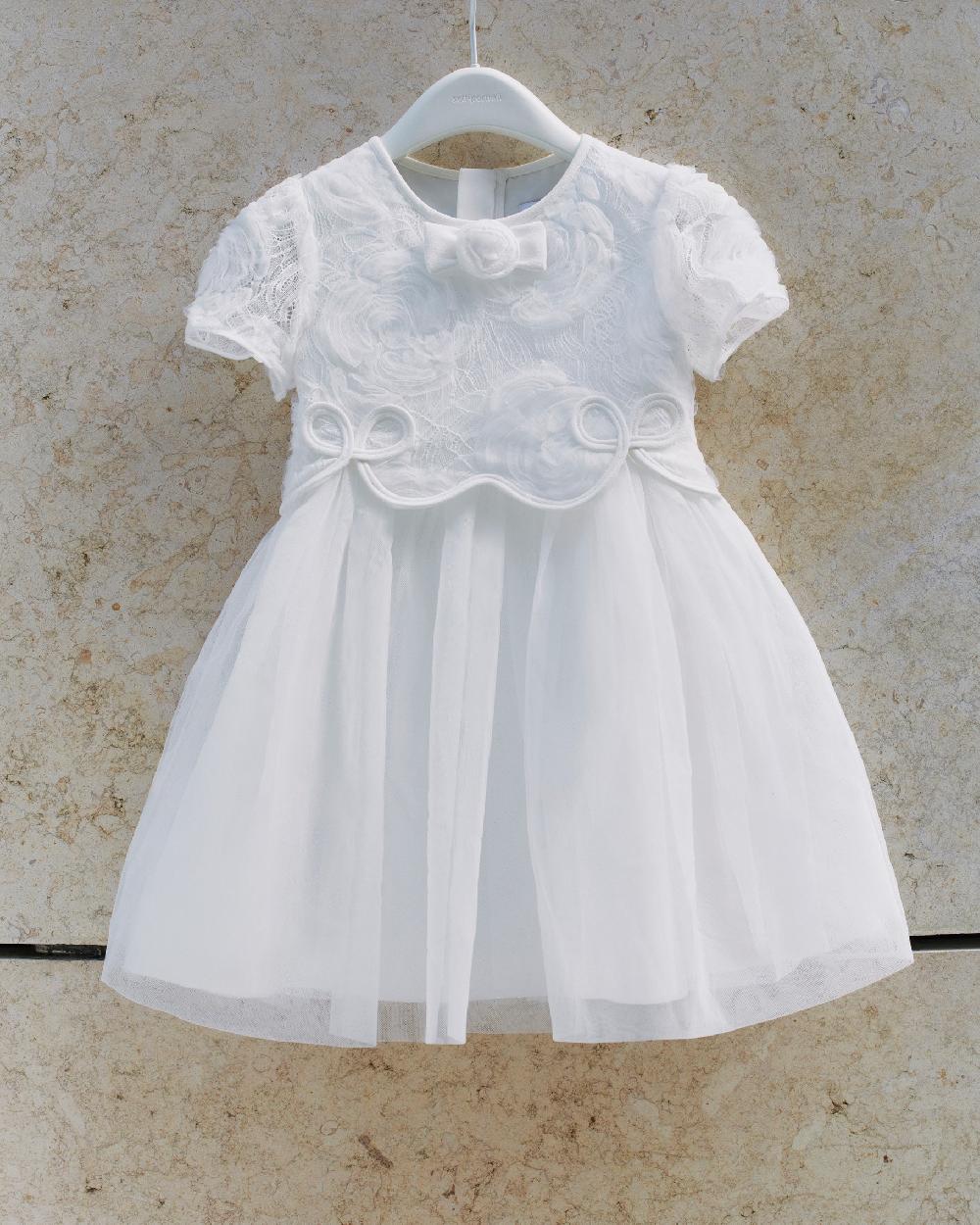 Self Portrait White Lace Bow Detail Dress KIDS