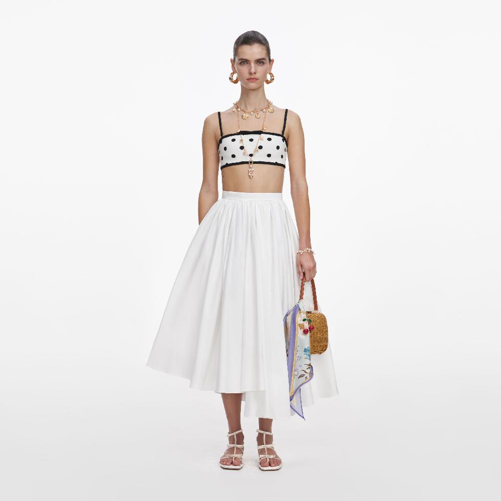 self portrait White Polka Dot Bikini Top CLOTHING