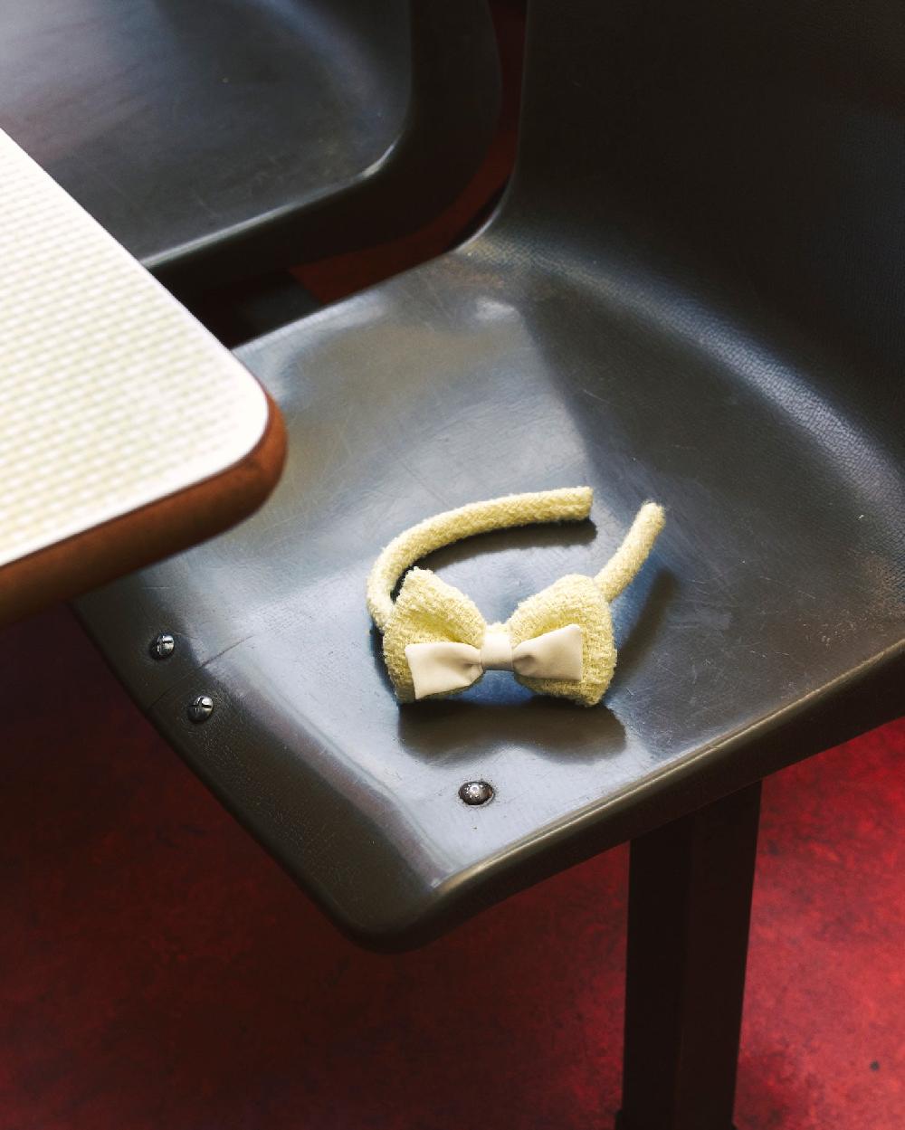 Self Portrait Yellow Boucle Bow Headband KIDS