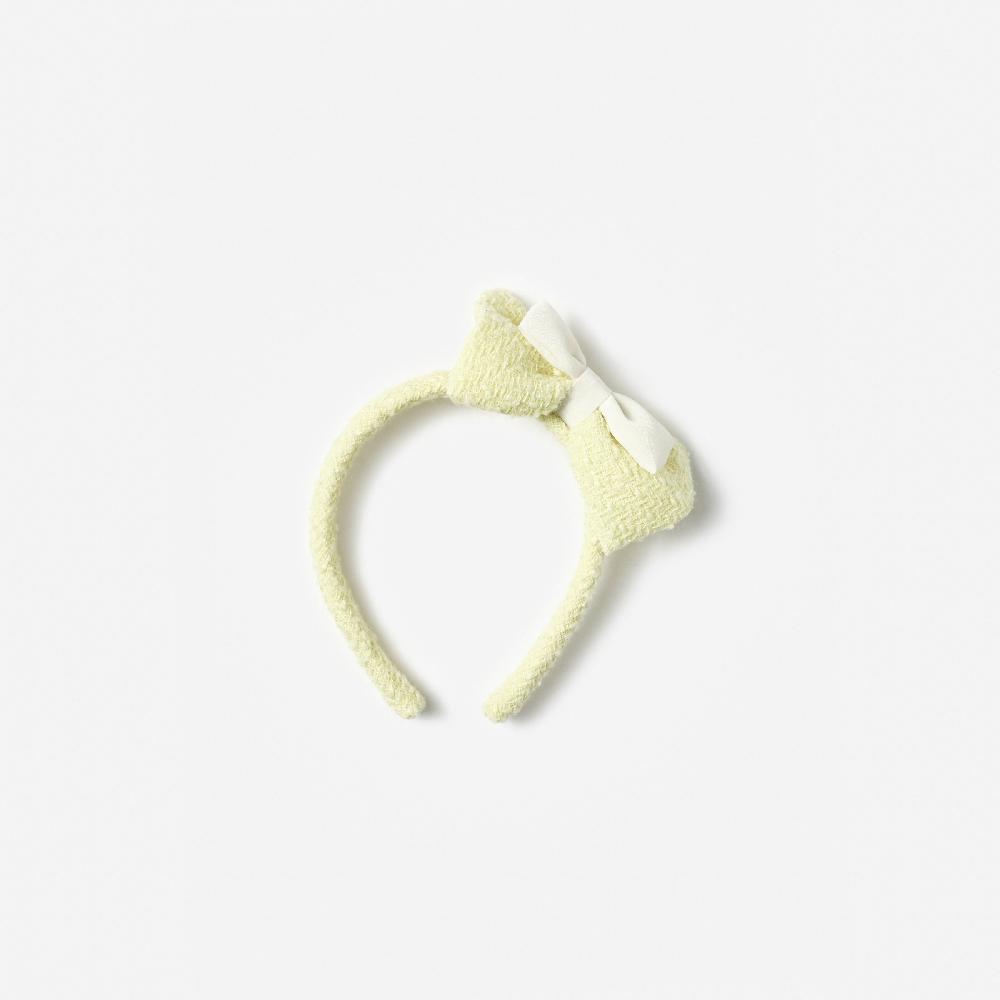 self portrait Yellow Boucle Bow Headband KIDS