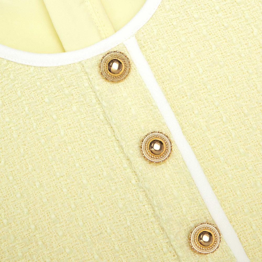 Self Portrait Yellow Boucle Dress KIDS