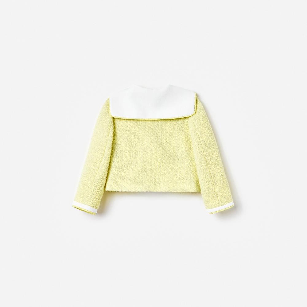 Self Portrait Yellow Boucle Jacket KIDS