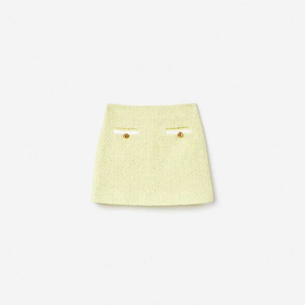 self portrait Yellow Boucle Skirt KIDS
