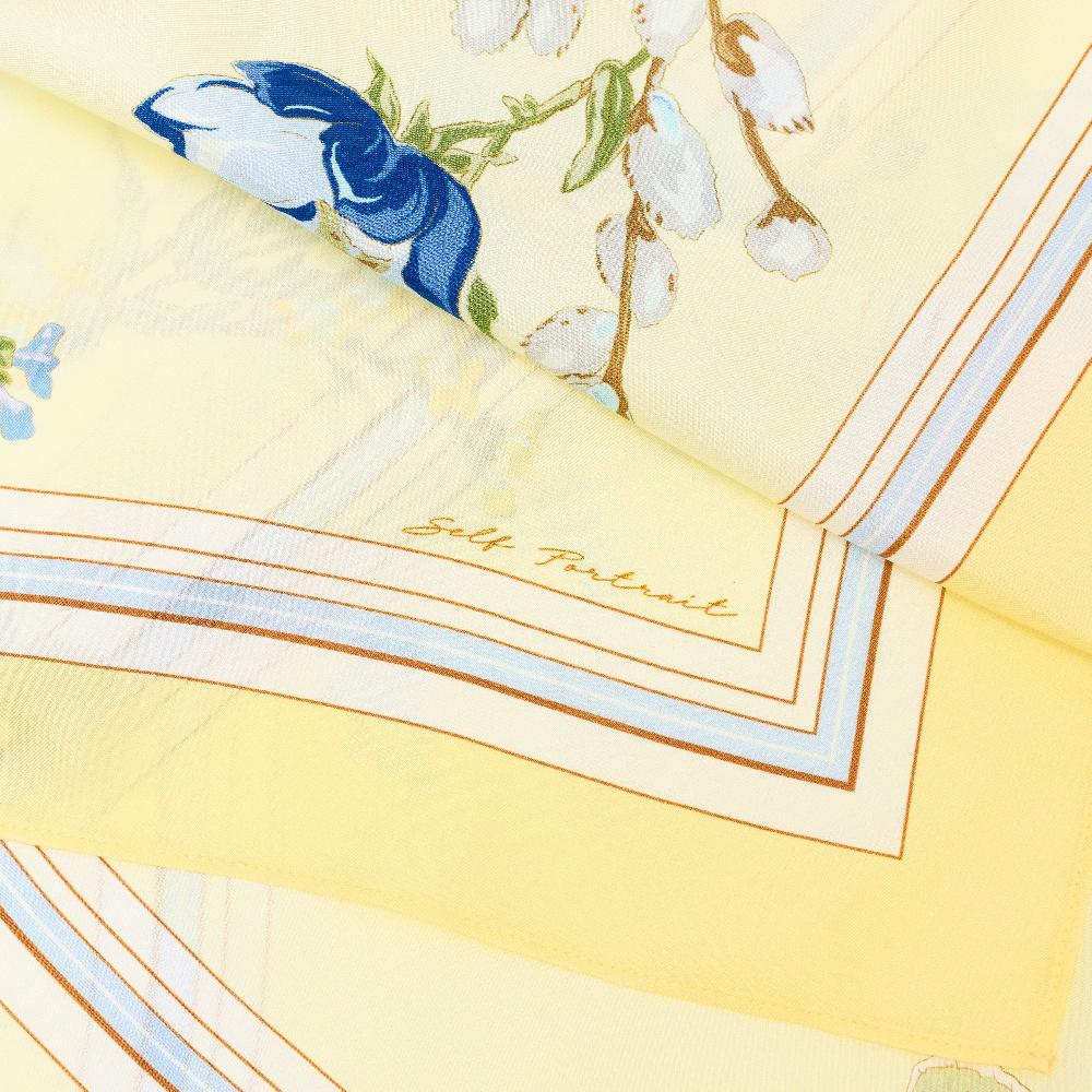 Self Portrait Yellow Floral Scarf JEWELLERY