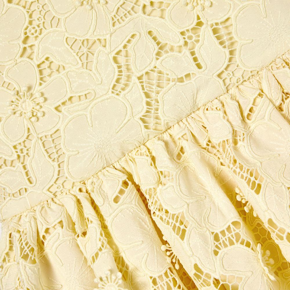 Self Portrait Yellow Sleeveless Lace Dress KIDS