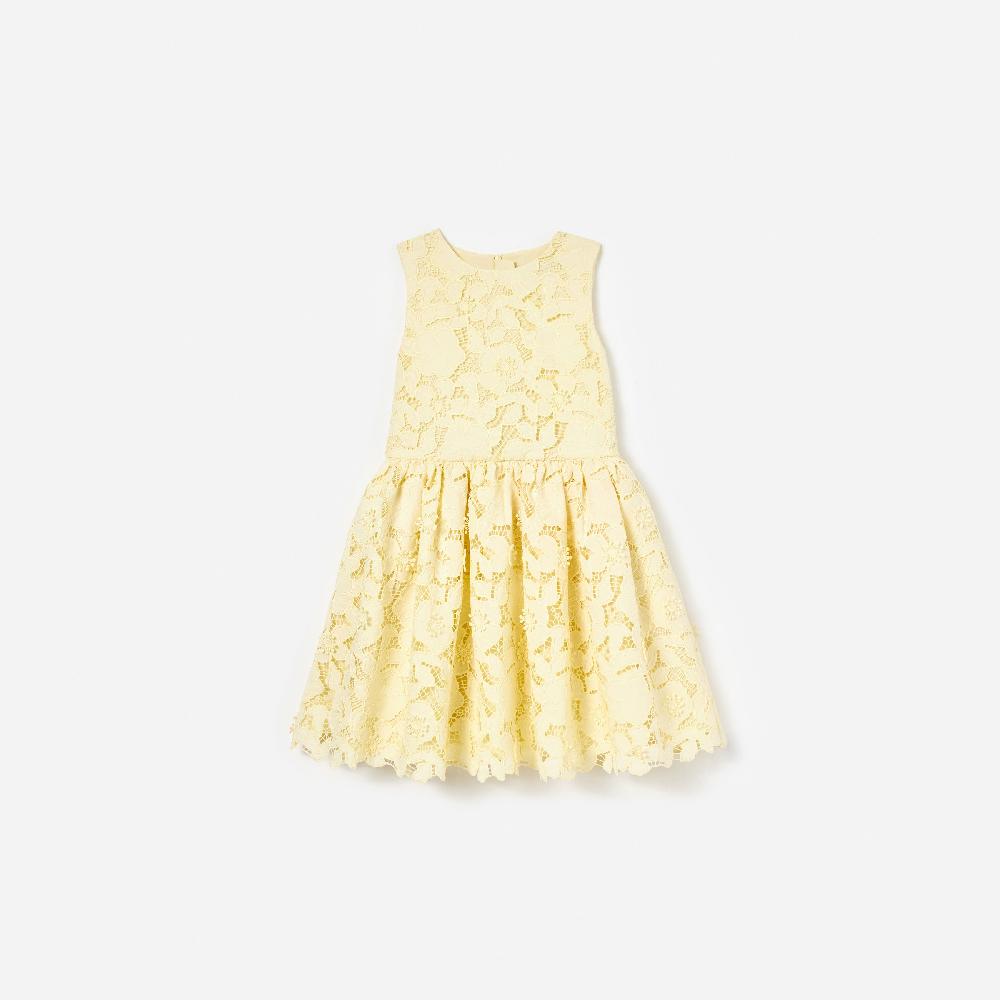 self portrait Yellow Sleeveless Lace Dress KIDS