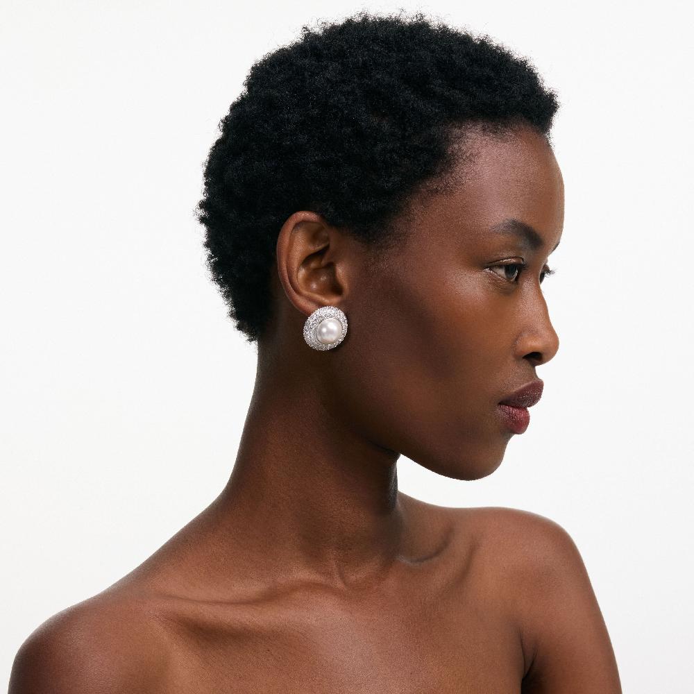 Self Portrait Small Crystal Pearl Earrings JEWELLERY