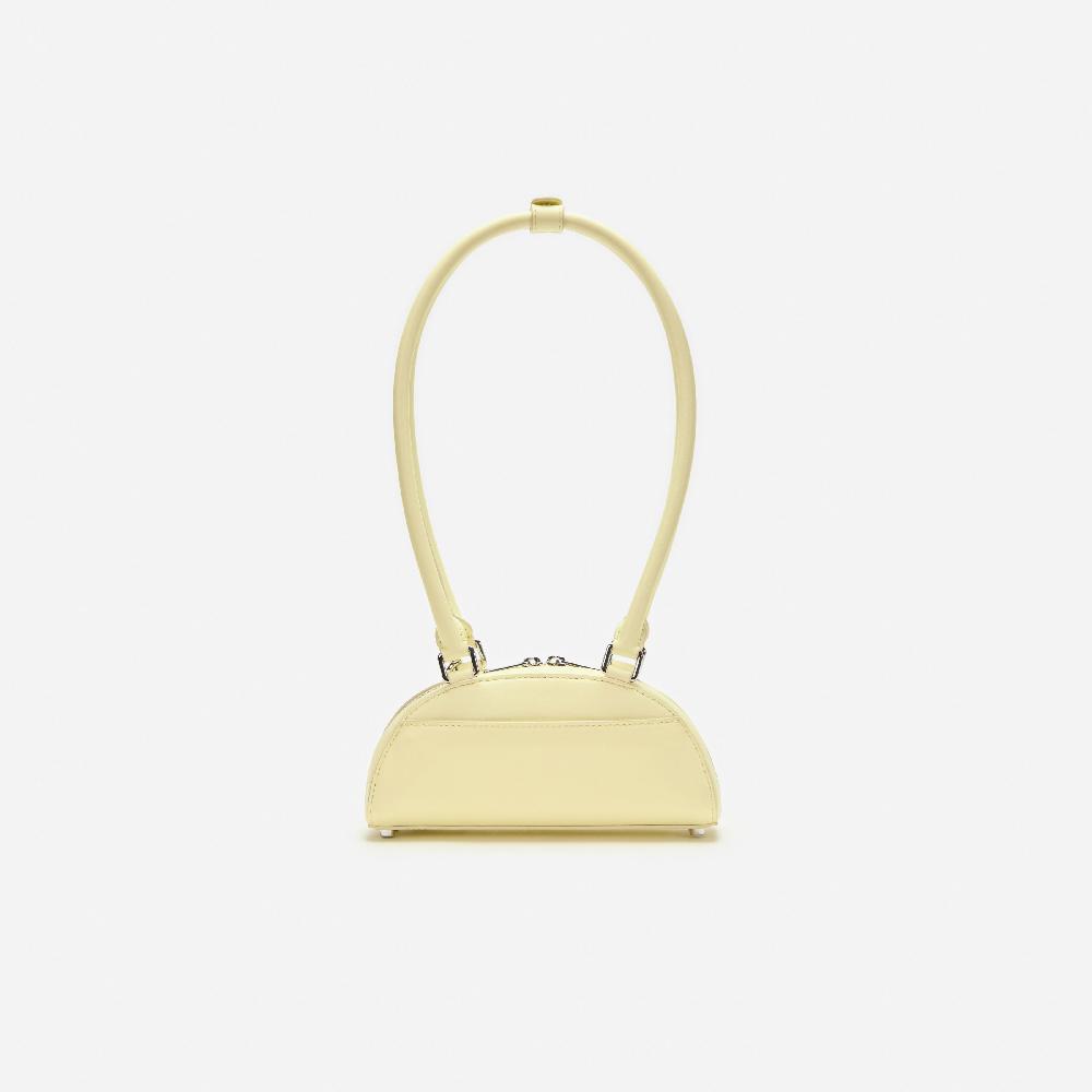 Self Portrait Yellow Leather Mini Shoulder Bag With Charm BAGS