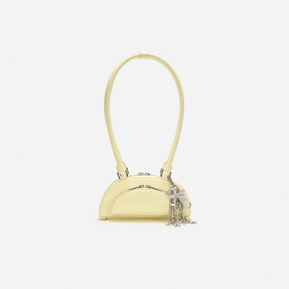 self portrait Yellow Leather Mini Shoulder Bag With Charm BAGS