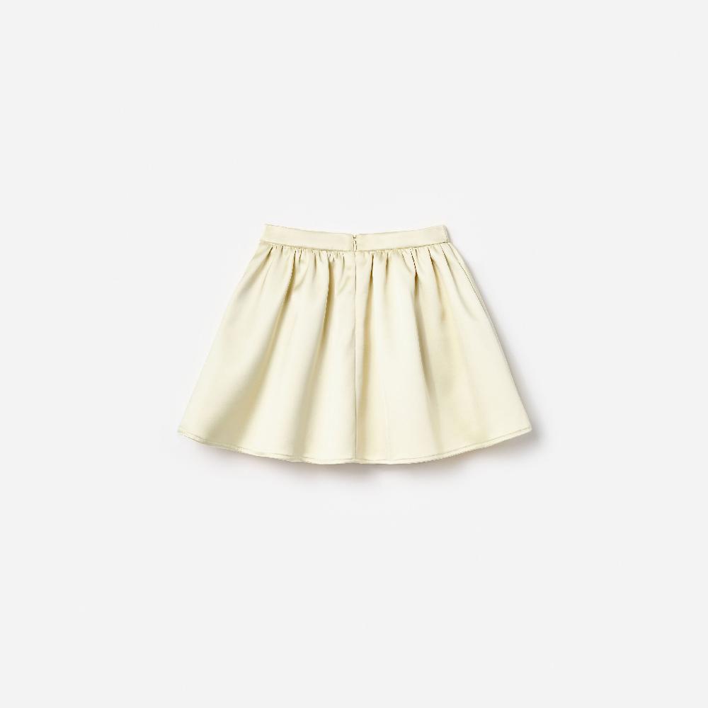 Self Portrait Yellow Satin Sequin Flower Skirt KIDS
