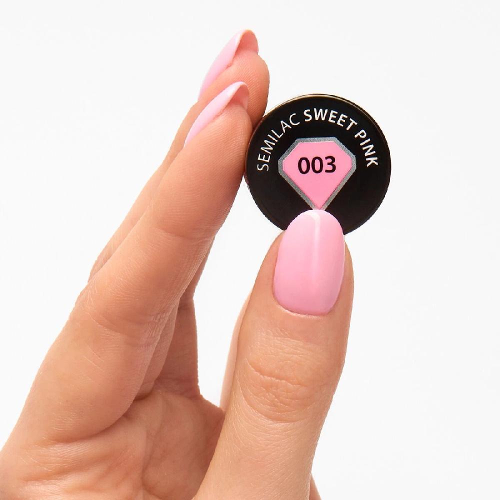 Semilac 003 Sweet Pink - Semilac Soak Off Gel / Hybrid Nail Polish UV Hybrid Color