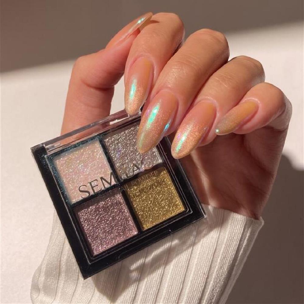 Semilac 01 Chrome Palette Pressed Powder Palette Nail Tools