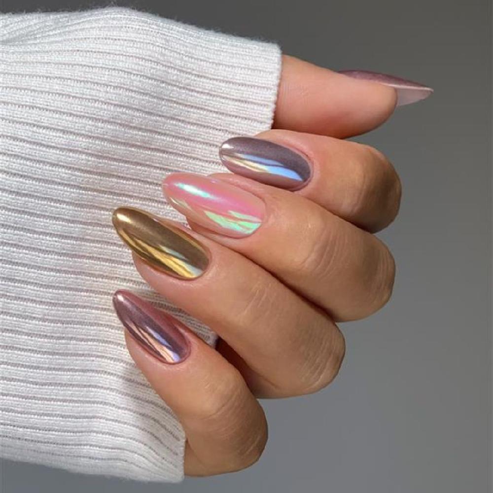 Semilac 01 Chrome Palette Pressed Powder Palette Nail Tools
