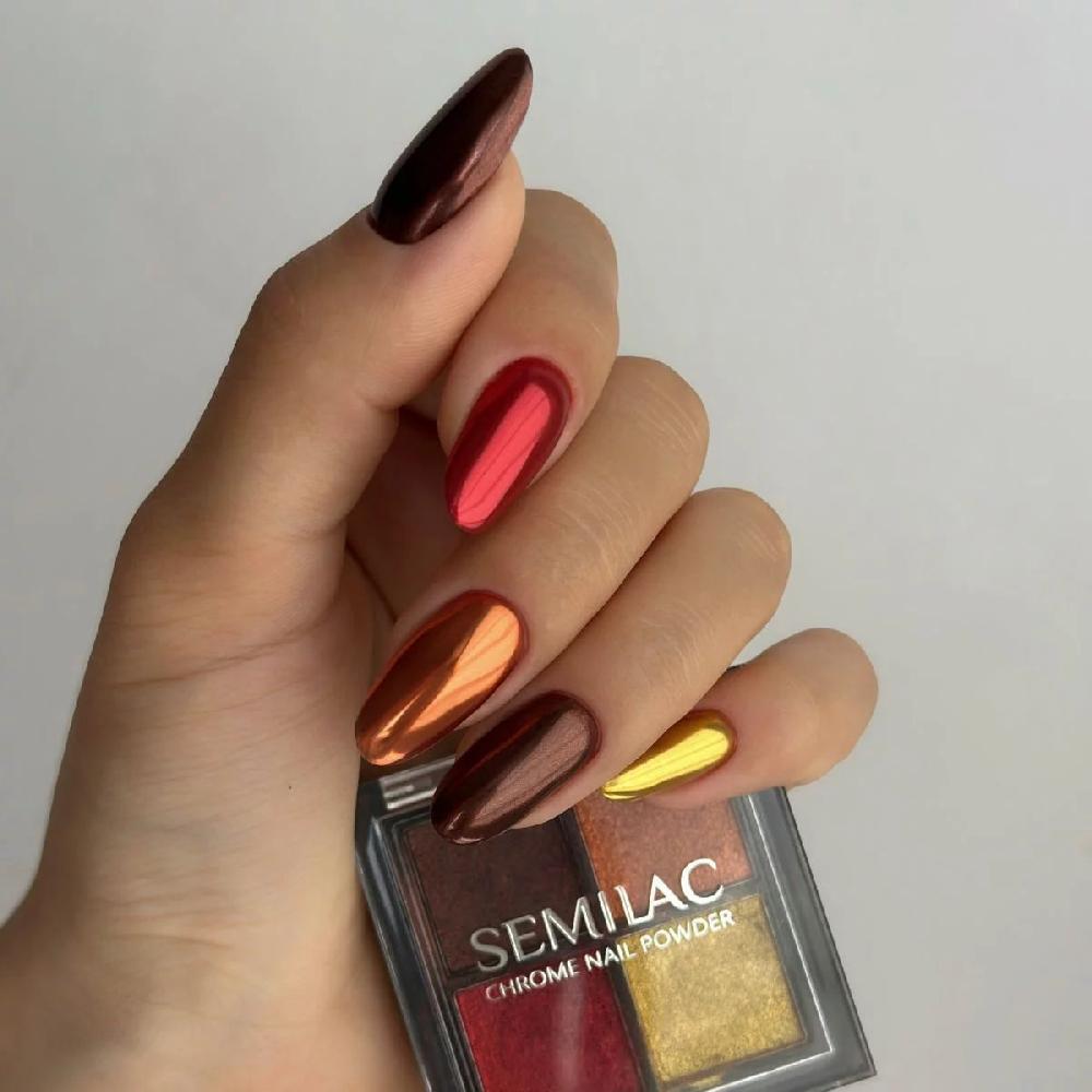 Semilac 02 Chrome Palette Pressed Powder Palette Nail Tools
