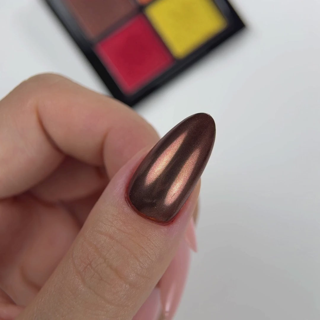 Semilac 02 Chrome Palette Pressed Powder Palette Nail Tools