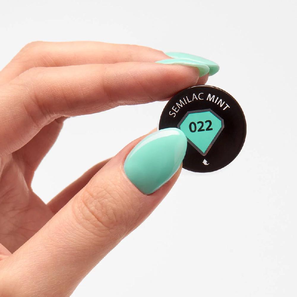 Semilac 022 Mint - Semilac Soak Off Gel / Hybrid Nail Polish - "Ocean Dream" Collection UV Hybrid Color