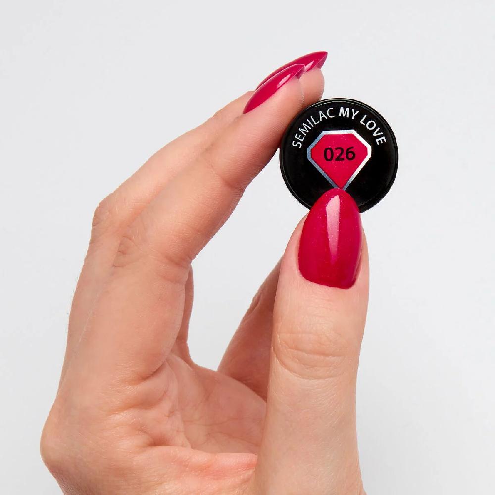 Semilac 026 My Love - Semilac Soak Off Gel / Hybrid Nail Polish UV Hybrid Color