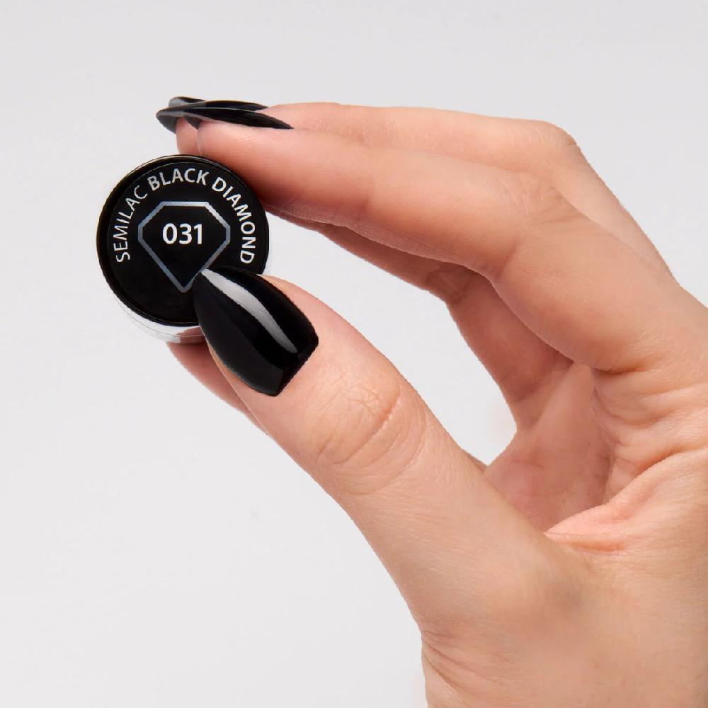 Semilac 031 Black Diamond - Semilac Soak Off Gel / Hybrid Nail Polish UV Hybrid Color