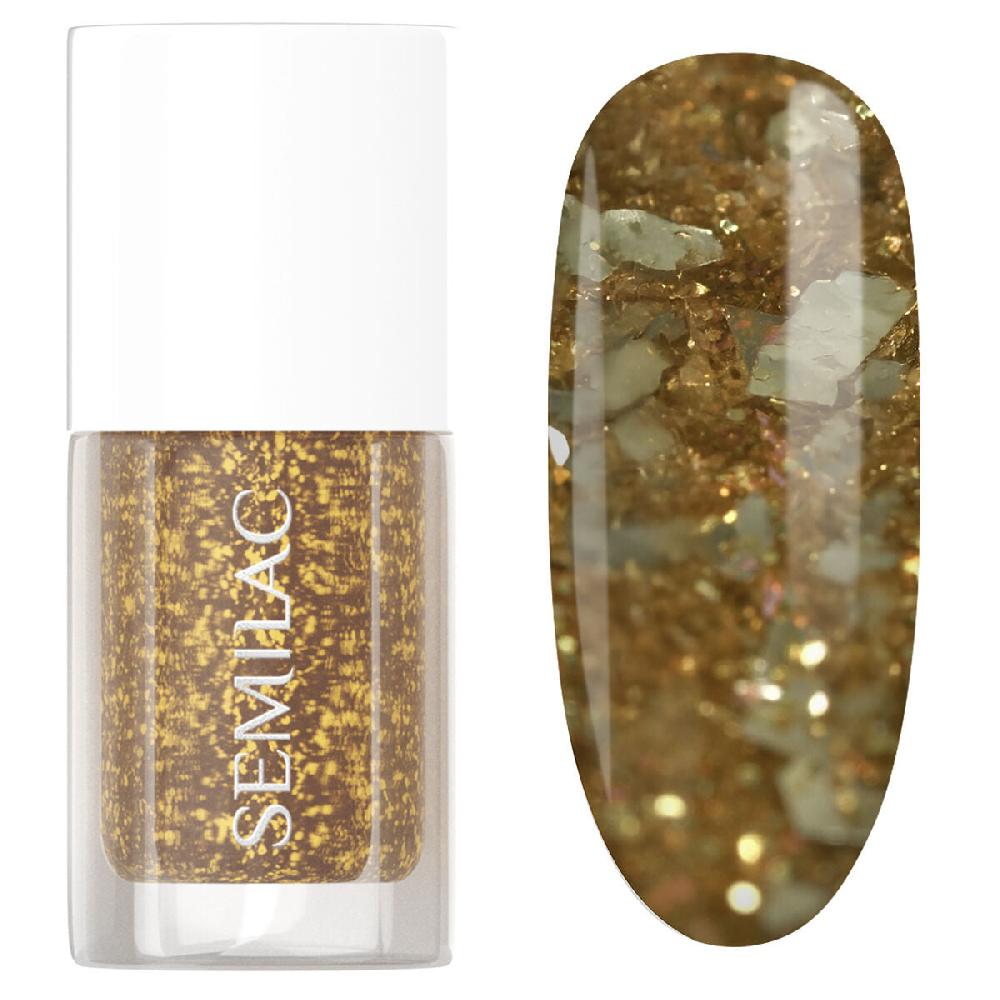 semilac 042 Flakes of Gold - Semilac Regular Nail Polish nail polish