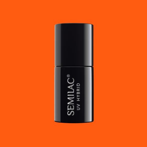 Semilac 045 Electric Orange - Semilac Soak Off Gel / Hybrid Nail Polish UV Hybrid Color