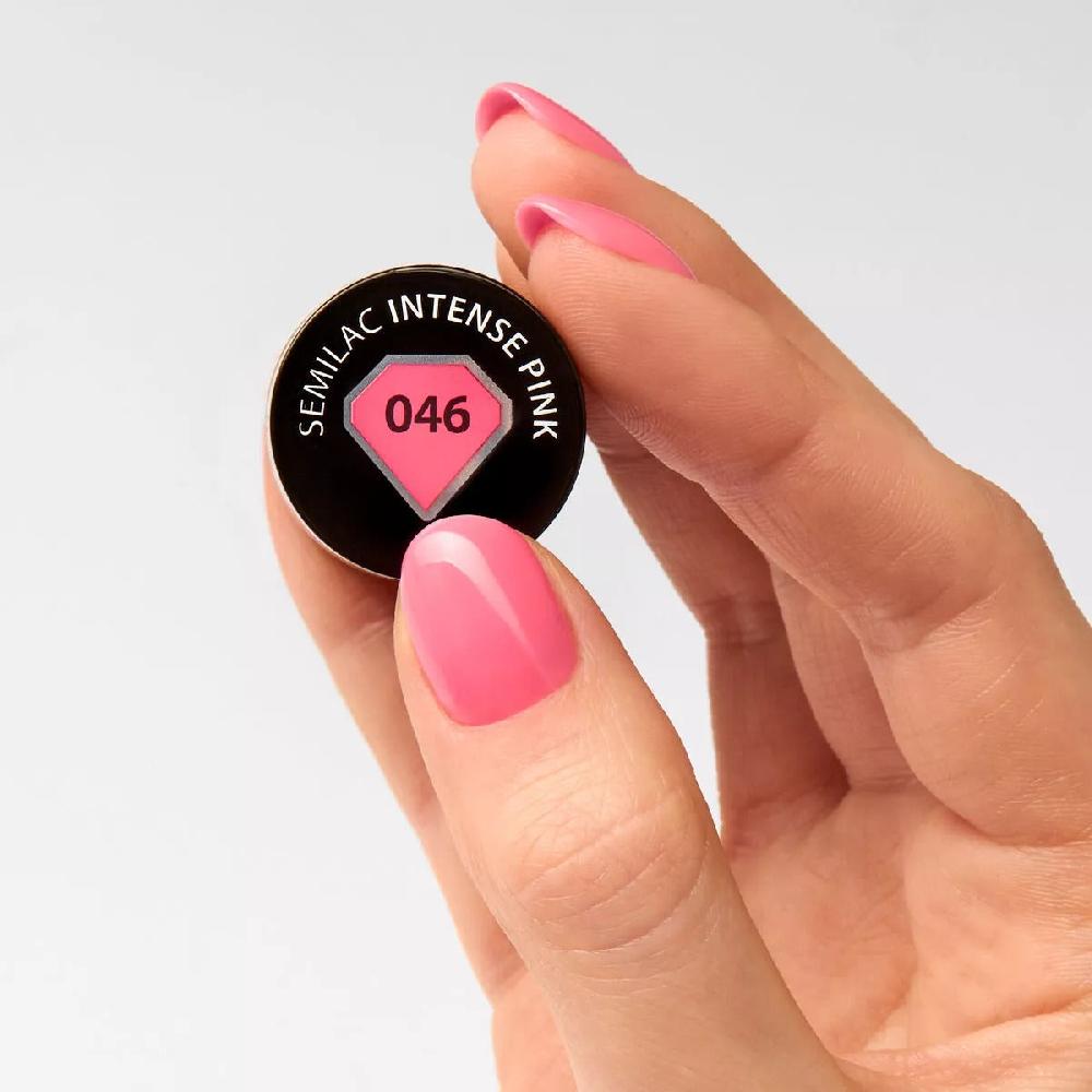 Semilac 046 Intense Pink - Semilac Soak Off Gel / Hybrid Nail Polish UV Hybrid Color