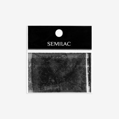 semilac 06 BLACK LACE Semilac Nail Transfer Foil Nail Art
