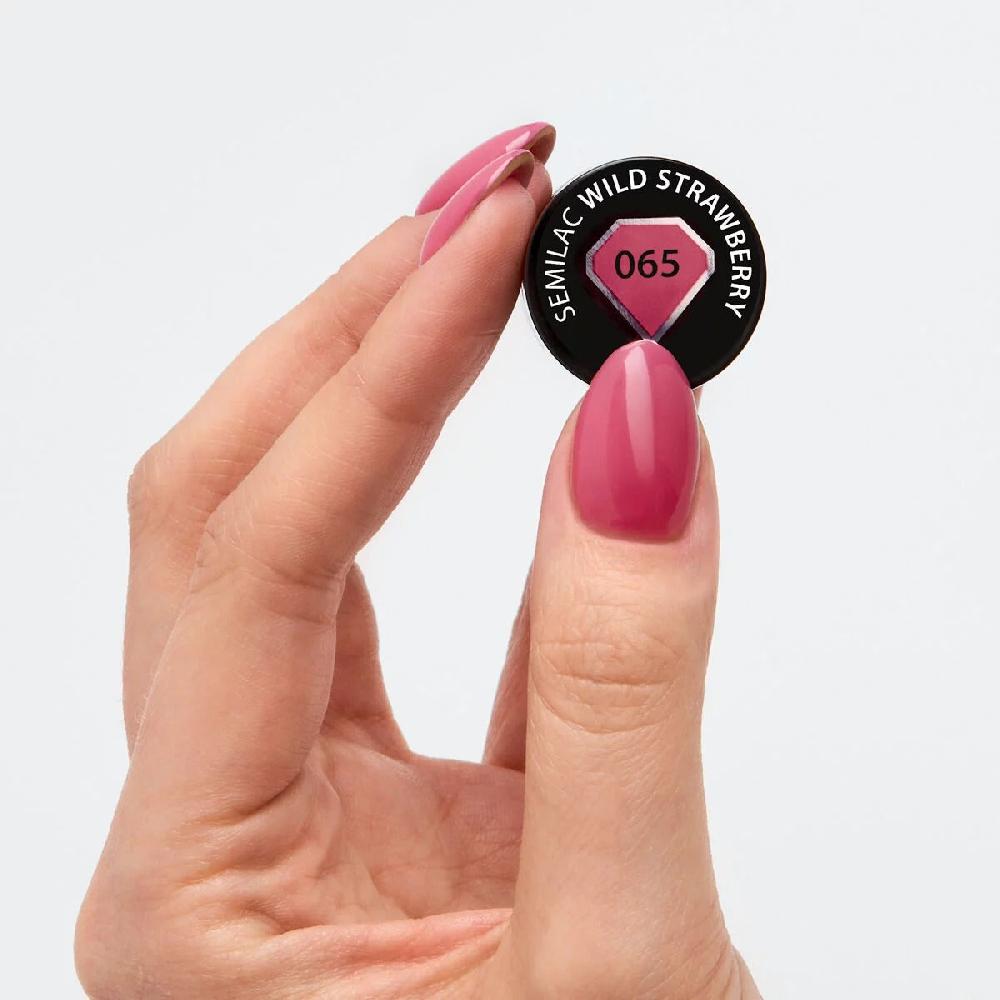 Semilac 065 Wild Strawberry - Semilac Soak Off Gel / Hybrid Nail Polish UV Hybrid Color