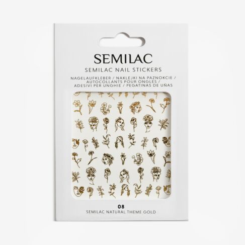 semilac 08 NATURAL THEME GOLD Semilac Nail Stickers Nail Art