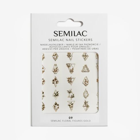 semilac 09 FLORAL FIGURES GOLD Semilac Nail Stickers Nail Art