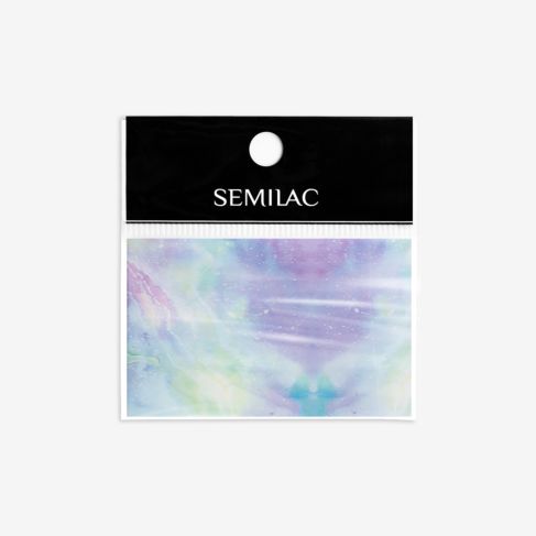 semilac 09 PINK & BLUE MARBLE Semilac Nail Transfer Foil Nail Art