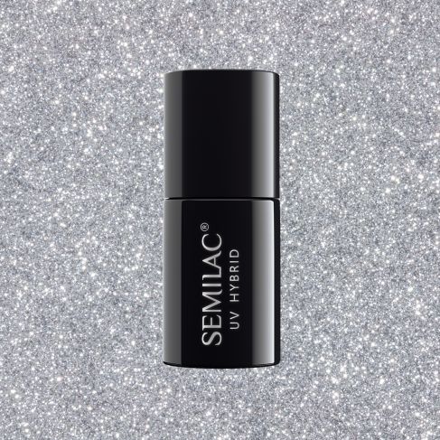 Semilac 093 Silver Dust - Semilac Soak Off Gel / Hybrid Nail Polish UV Hybrid Color