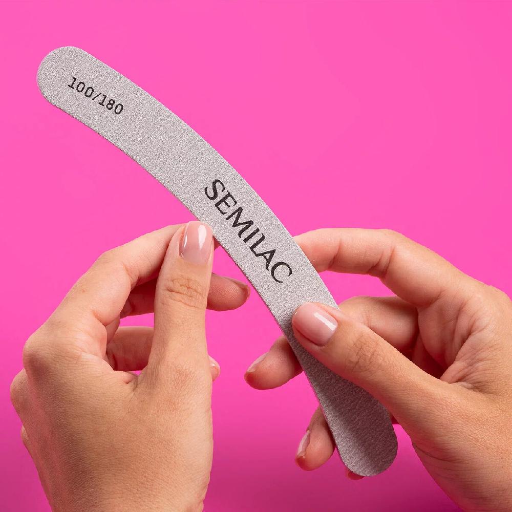 Semilac 10 PACK Semilac "BANANA" Nail File 100/180 SOFT Nail File