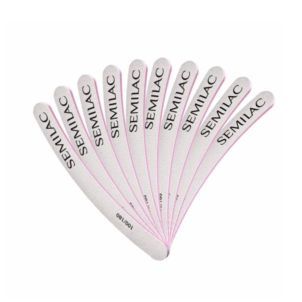 semilac 10 PACK Semilac "BANANA" Nail File 100/180 SOFT Nail File