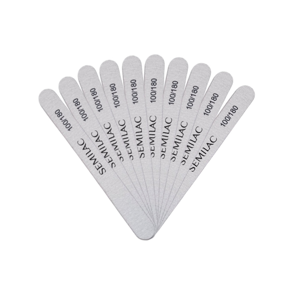 semilac 10 PACK Semilac Nail File "STRAIGHT" 100/180 Nail Tools