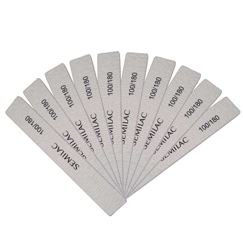 semilac 10 PACK Semilac "RECTANGULAR" Nail File 100/180 SOFT Nail File