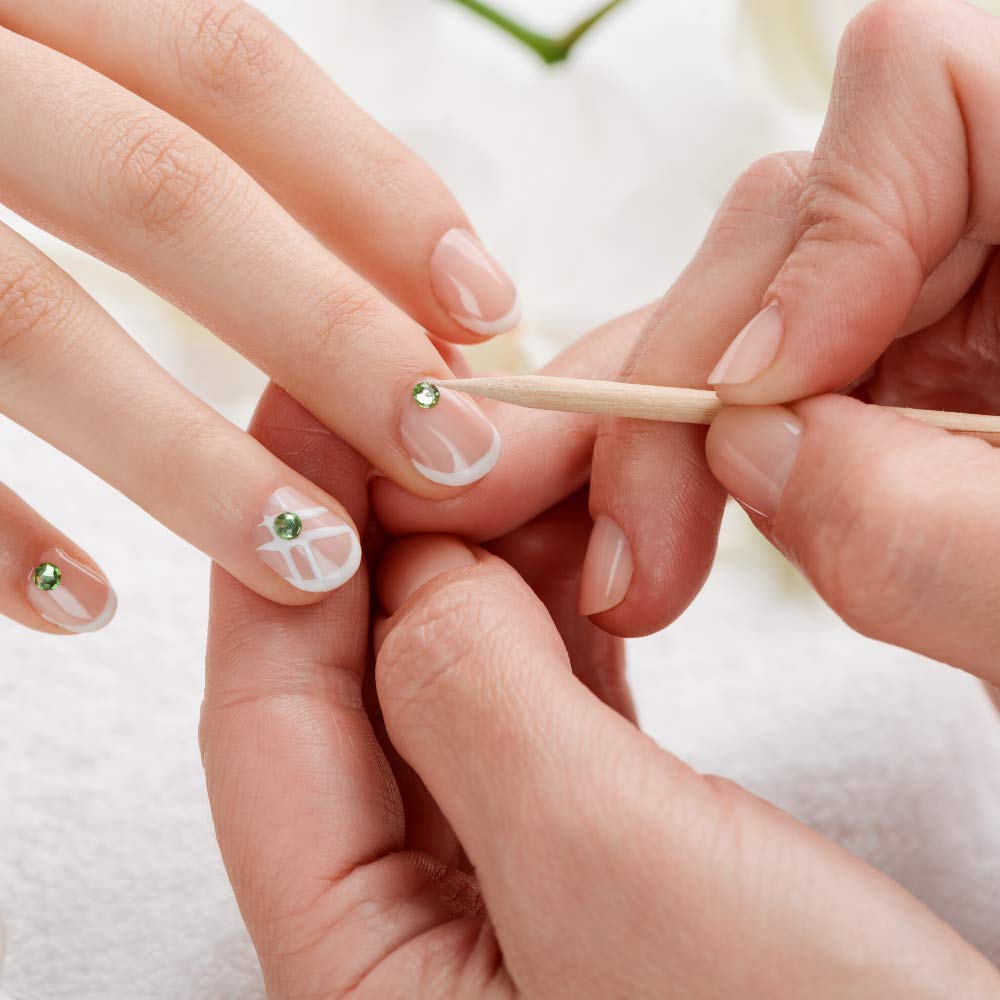 Semilac 100 PCS Orange Sticks For Nails 4.5 Inch - Wooden Cuticle Pusher & Remover Nail Tools