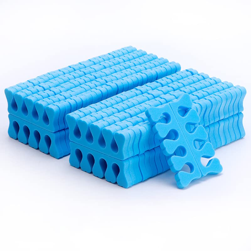 semilac 100 pcs Soft Foam Toe Finger Separators Cushions - Blue Nail Tools