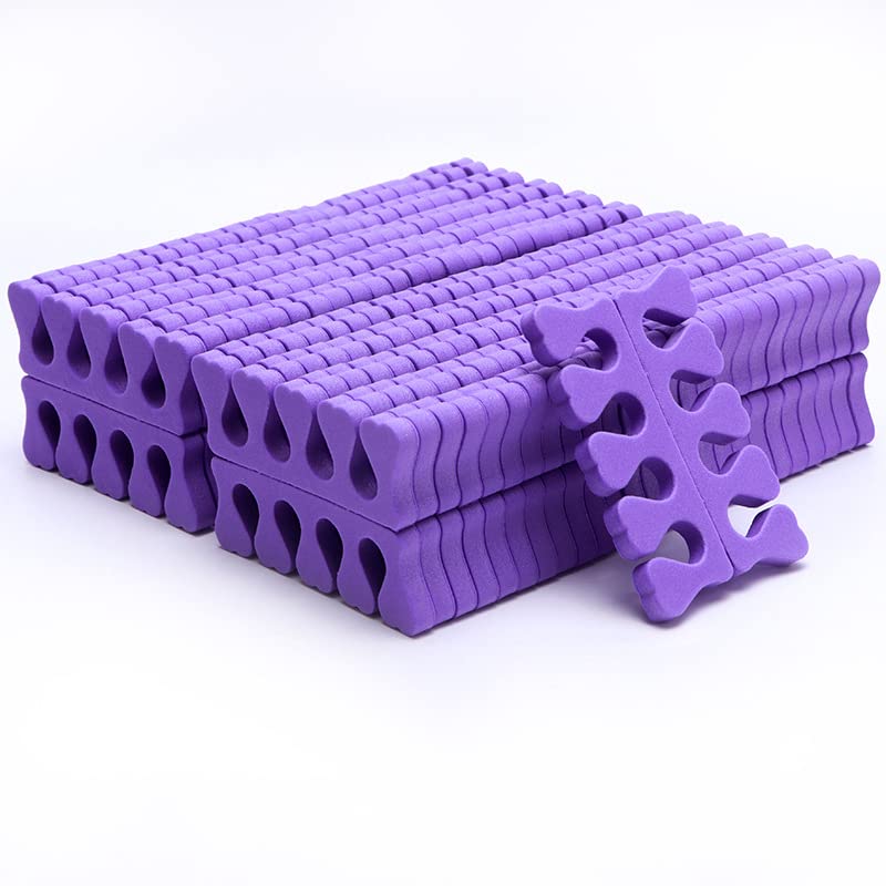 semilac 100 pcs Soft Foam Toe Finger Separators Cushions - Purple Nail Tools