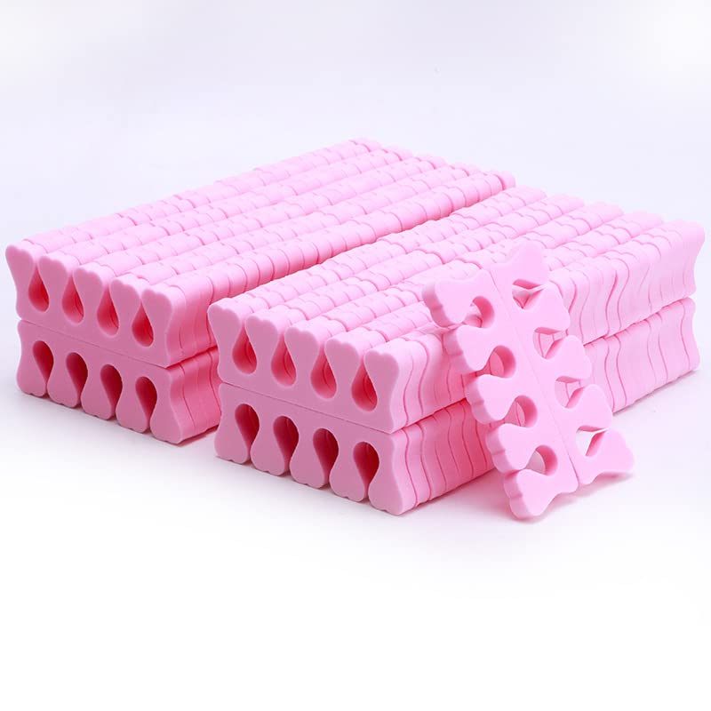 semilac 100 pcs Soft Foam Toe Finger Separators Cushions - Pink Nail Tools