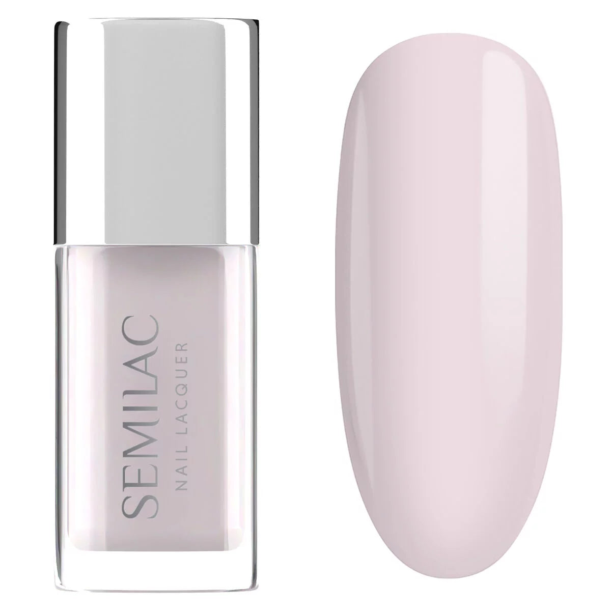 semilac 102 Nail Lacquer Sheer Milky Pink - Semilac Regular Nail Polish nail polish