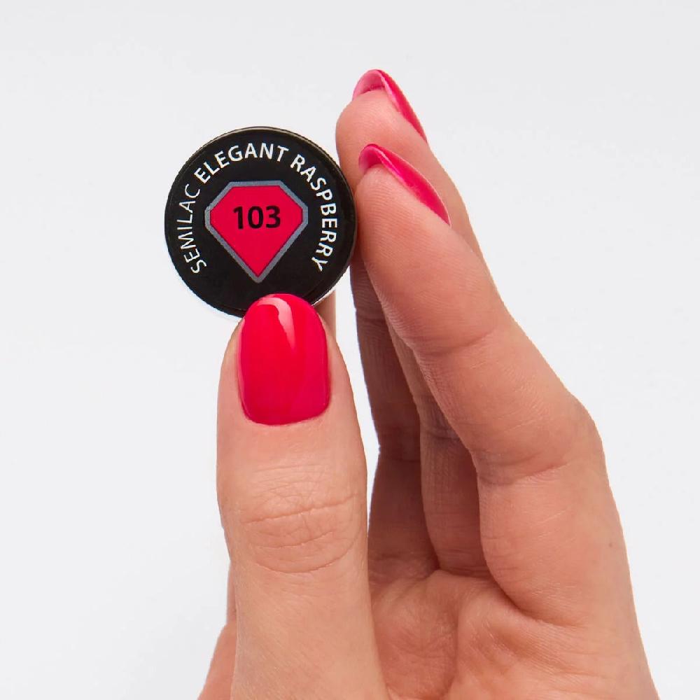 Semilac 103 Elegant Raspberry - Semilac Soak Off Gel Off / Hybrid Nail Polish UV Hybrid Color