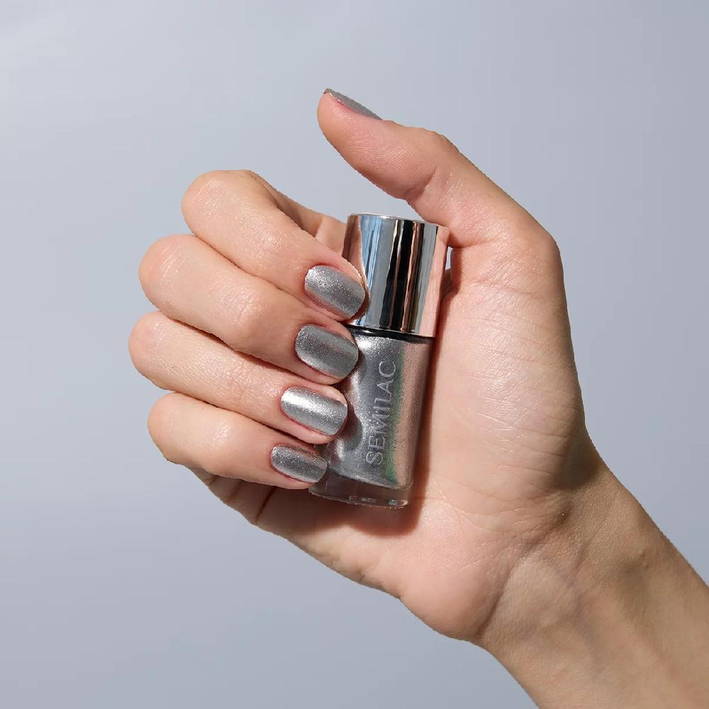 Semilac 115 Nail Lacquer Silver Chrome - Semilac Regular Nail Polish Nail Polish